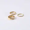 Wholesale PVD Coated 14K Gold Real Gold Plated Geometric Stainless Steel Simple Style Waterproof Non Tarnish Rings