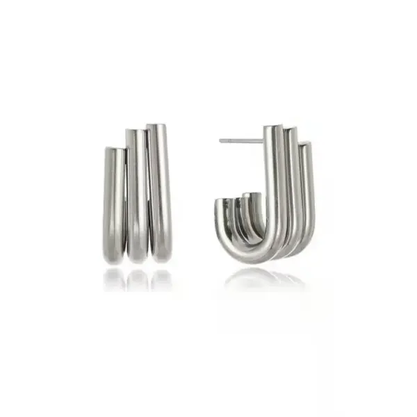 Wholesale Heart Plating 304 Stainless Steel Titanium Steel No Inlaid 18K Gold Plated Vacuum Plating PVD Coated Earrings