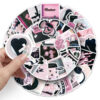 Wholesale 52pcs black powder style graffiti stickers