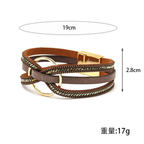 Wholesale bracelet magnetic buckle PU leather bracelet