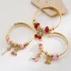 Elegant Sweet Cherry Key 304 Stainless Steel Alloy Bangle In Bulk