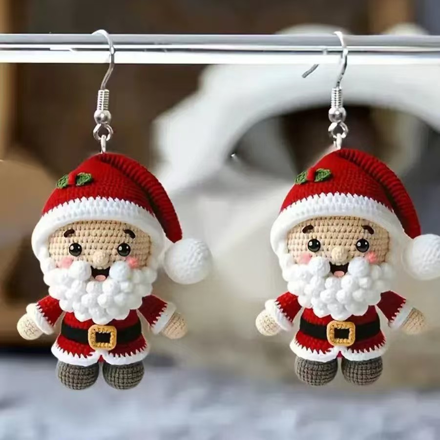 Wholesale 2025 Christmas Acrylic Women's Earrings with Fresh and Sweet Floral Prints
