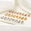 Wholesale 1 Piece 316L Stainless Steel Copper Zircon Ear Cartilage Rings & Studs Star Moon Butterfly Waterproof Non Tarnish Surgical Steel