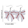 Wholesale Cross-border Hot Sports Bow Pendant Earrings Ball Games Earrings Sports Fans Acrylic Earrings