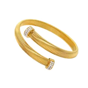 CK722 Cross Diamond Gold Bracelet 8mm