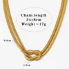 Wholesale PVD Coated Real Gold Plated 16K Gold White Gold Plated Gold Plating Knot 304 Stainless Steel Casual Waterproof Non Tarnish Bracelets Earrings Necklace
