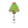Wholesale Christmas tree bells ID badges name tags holiday medical gifts ID cards easy-to-pull buckles