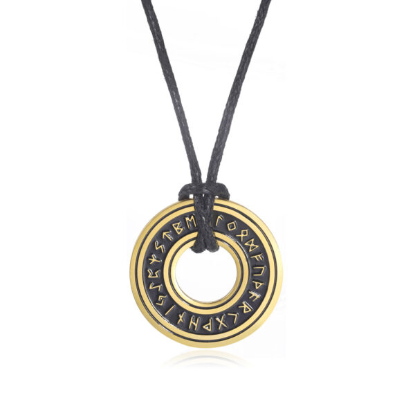 oly-2144297e0b20463e0c7a2d01024e9192 Wholesale retro jewelry Viking circle pendant men's necklace factory direct stainless steel necklace