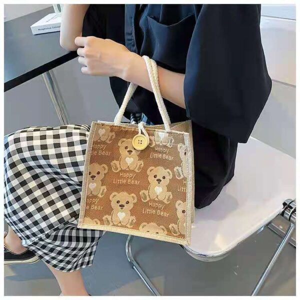 Wholesale 2025 Internet Celebrity Ins Japanese Style Style Bag Lunch Bag Student Small Fresh One-Shoulder Linen Handbag Drop Shipping