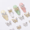 Wholesale Hollow nail art alloy small butterfly jewelry three-dimensional nail nail art accessories wholesale shaped diamond nail art butterfly jewelry