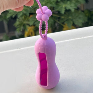 Protective case + flower cable tie / peanut purple