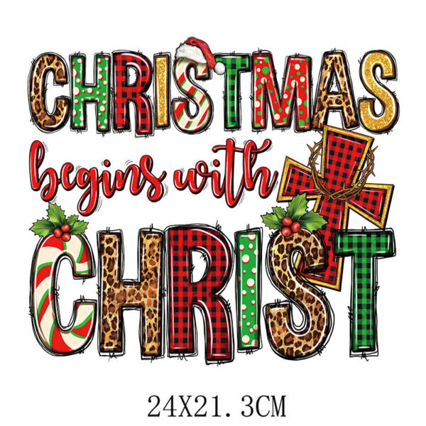 Wholesale Christmas letter heat transfer