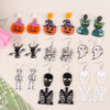 Wholesale European and American Halloween Earrings Pumpkin Ghost Diablo Skull Rack Acrylic Earrings Exaggerated Earrings Ear Accessories for Women