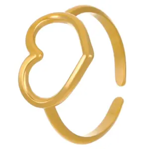 18k gold hollow love 3058