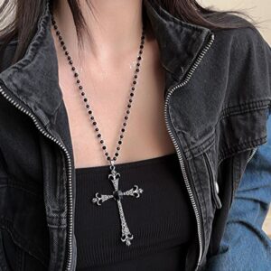 Black cross necklace x4318