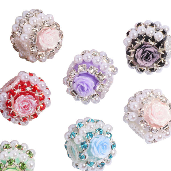 Wholesale DIY Rose Heavy Industry Exotic Rhinestone Balls