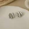 Wholesale 1 Pair Beach Commute Solid Color Frill Copper 18K Gold Plated Ear Studs