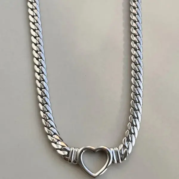 Wholesale Jewelry Retro Commute Solid Color Titanium Steel 18K Gold Plated Plating Necklace