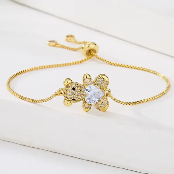 Wholesale Bear Copper Cute Fashion Bracelets