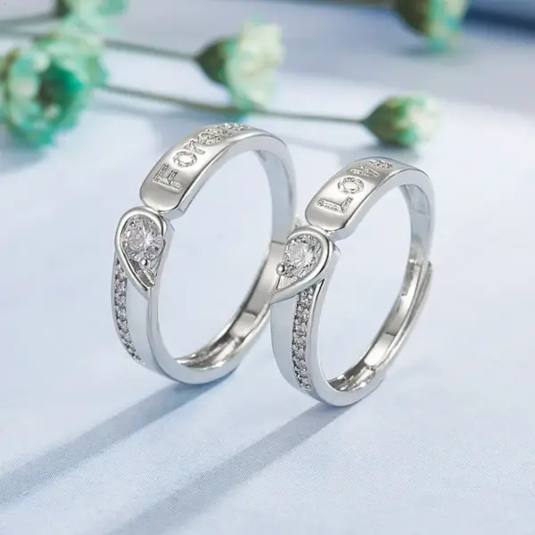 Electroplating Platinum Plated Heart Copper Plating Rings