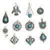 Wholesale Cross-border European and American Personality Bohemian Ethnic Style Turquoise Inlaid Necklace Bracelet diy Jewelry Accessories Accessories