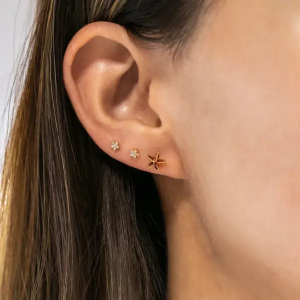 Wholesale Ethnic Style Whale Copper Earrings Ear Studs