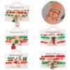 Wholesale Christmas colorful braided polymer clay combination bracelet