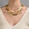 Wholesale Simple Style Geometric Stainless Steel Gold Plated Necklace