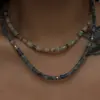 Wholesale PVD Coated 18K Gold Plated Natural Stone IG Style Waterproof Non Tarnish Necklace