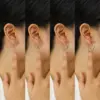 Wholesale PVD Coated Real Gold Plated Solid Color 304 Stainless Steel Simple Style Waterproof Non Tarnish Hoop Earrings