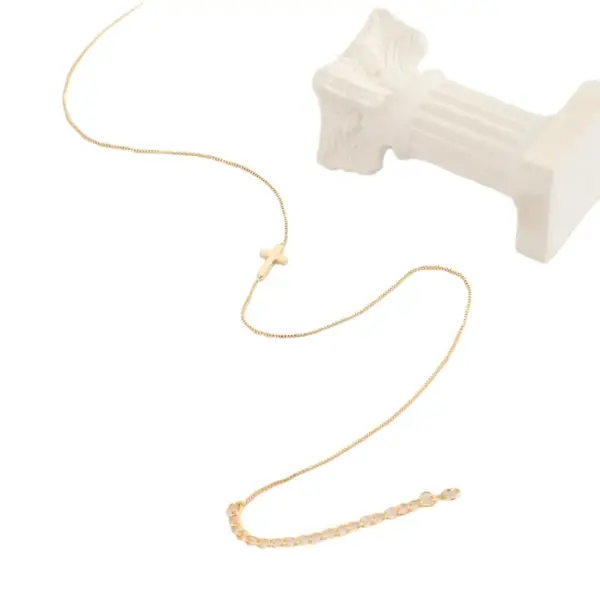 Wholesale Jewelry Basic Simple Style Classic Style Cross 304 Stainless Steel Plating Pendant Necklace Necklace Cable Chain Box Chain