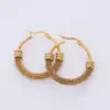 Wholesale Fashion Circle Plating 304 Stainless Steel 18K Gold Plated Stainless Steel Earrings