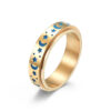 oly-21cf15959eb2c7c92ff6eda3816ea9e0 Wholesale Star Moon Titanium Steel Rotatable Luminous Ring Decompression Reli Anxiety Stainless Steel Ring for Men and Women