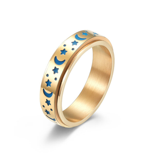 oly-21cf15959eb2c7c92ff6eda3816ea9e0 Wholesale Star Moon Titanium Steel Rotatable Luminous Ring Decompression Reli Anxiety Stainless Steel Ring for Men and Women