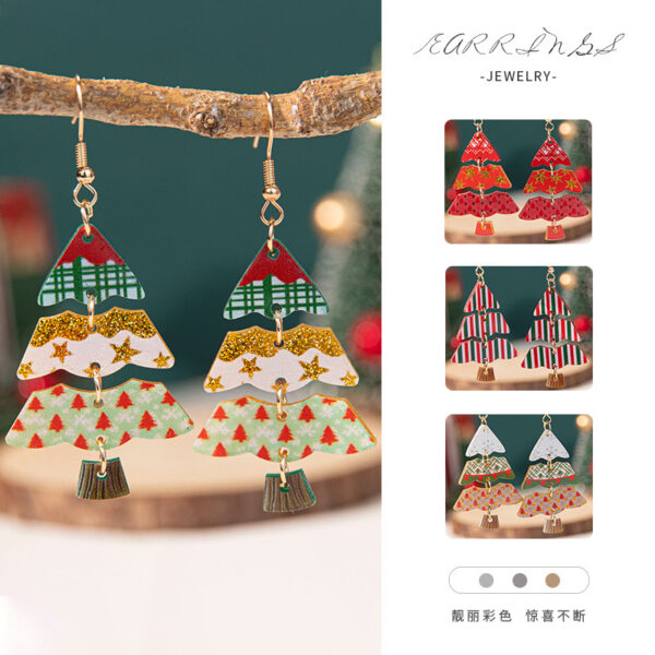 oly-21d0f31b8e14d270536f0d706cb6465e Wholesale Christmas gradient color earrings