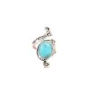 Wholesale Cross-Border New Retro Style Creative Open Inlaid Synthetic Turquoise Fashion Alloy Ring Jewelry