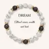Retro Bohemian Round Semi-precious Stone Elastic String Bracelets In Bulk Natural Stone Bracelet