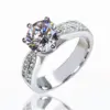Wholesale Fashion Heart Shape Copper Inlay Zircon Open Ring