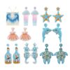oly-21fa6235dacaeedcac11301fb6d41b76 Wholesale Summer Ocean Vacation Handmade Beaded Bohemian Cute Cartoon Dolphin Starfish Animal Rice Bead Earrings