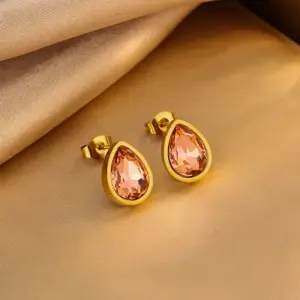 Multicolor-Golden Yellow / One Size / 43# Silver Needle-Pink Earrings