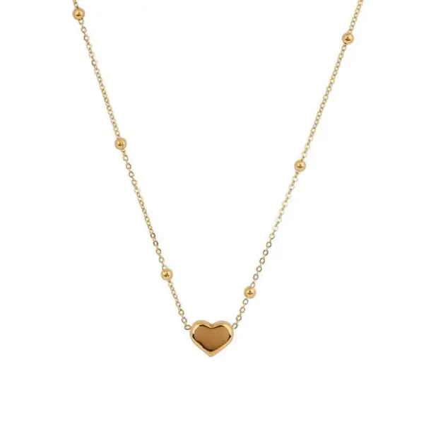 PVD Coated 18K Gold Plated Geometric 304 Stainless Steel Simple Style Waterproof Non Tarnish 304 Stainless Steel Necklace