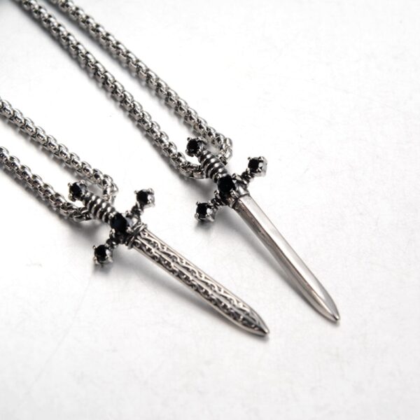 Wholesale Hip-Hop All-match Titanium Steel Diamond-encrusted Sword