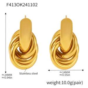F413-Gold Earrings