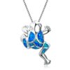 oly-2212b3ed1d38ae0d8fb8e5b4aea289ae Wholesale Yansheng European and American New Frog Aobao Pendant Necklace Cute Exquisite Blue Opal Jewelry Cross-Border