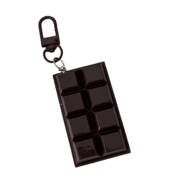 Wholesale Simulation chocolate keychain food play black smart pendant white chocolate car bag ornaments girlfriends gift