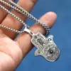 Wholesale Jewelry Hip-Hop Eye Symbol 304 Stainless Steel Carving Stainless Steel Necklaces