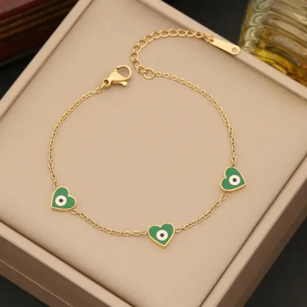 Wholesale Stainless Steel 18K Gold Plated Commute Plating Heart Shape Bracelets