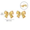 Stainless Steel Bowknot Heart Sunflower 18K Gold Plated Women's Earrings Elegant Imitation Pearl Zircon Accessories Wholesale Available