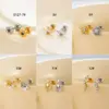 Wholesale 1 Piece Ear Cartilage Rings & Studs Casual Simple Style Classic Style Heart Shape Flower Copper Inlay Zircon