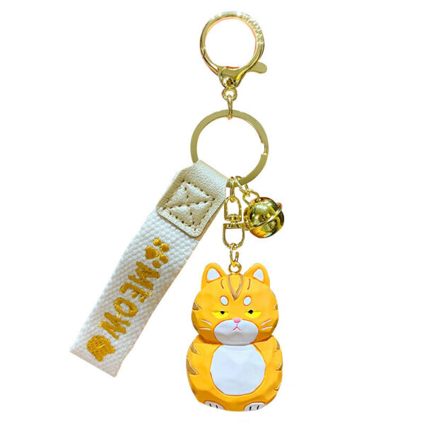 Wholesale Genuine original wood carving wind Meow Meow doll series keychain exquisite couple schoolbag car pendant gift